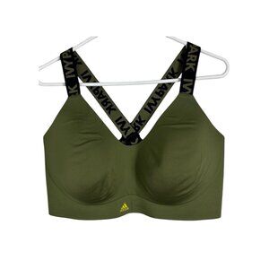 Ivy Park Adidas Green Sports Bra Womens Sz 1X Supportive Army Cross‎ Back Sporty